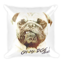 Pug Mug Throw Pillow