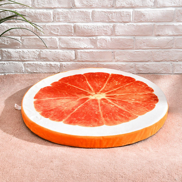 Orange Slice Dog Bed