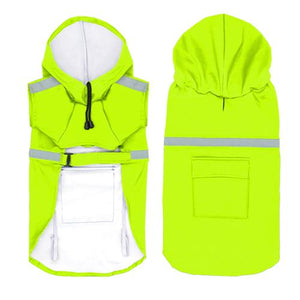 "Drizzle Dog" Reflective Dog Raincoat